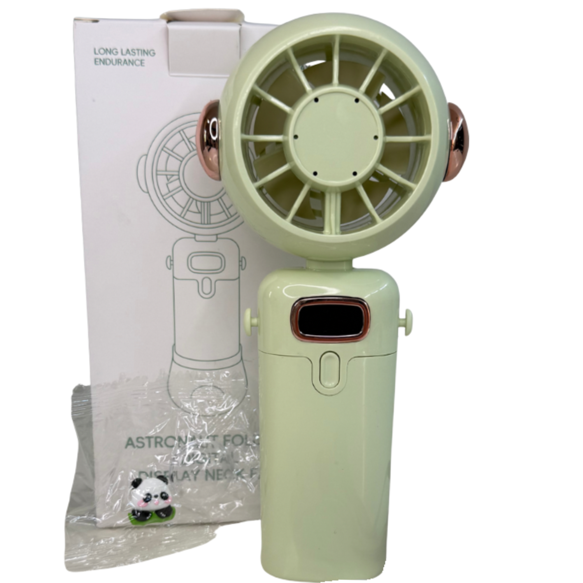 Mini Ventilador Portatil con Display y Soporte para escritorio