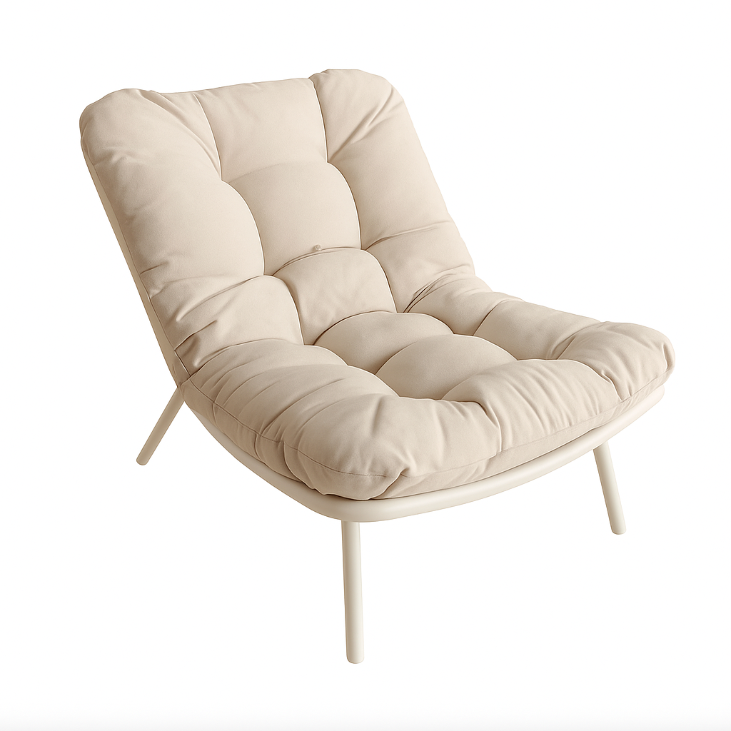 Sillón Relax Acolchado Moderno Beige Clara Living
