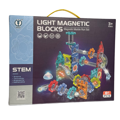 Juego de Pistas Magnéticas con Luz STEM 81 Piezas