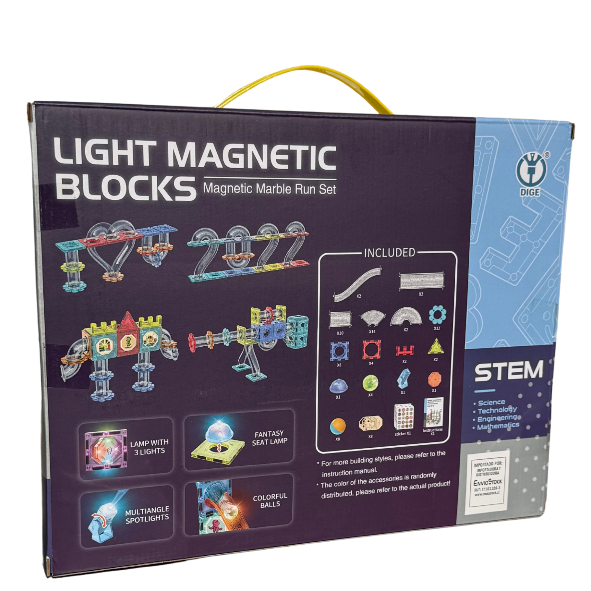 Juego de Pistas Magnéticas con Luz STEM 81 Piezas