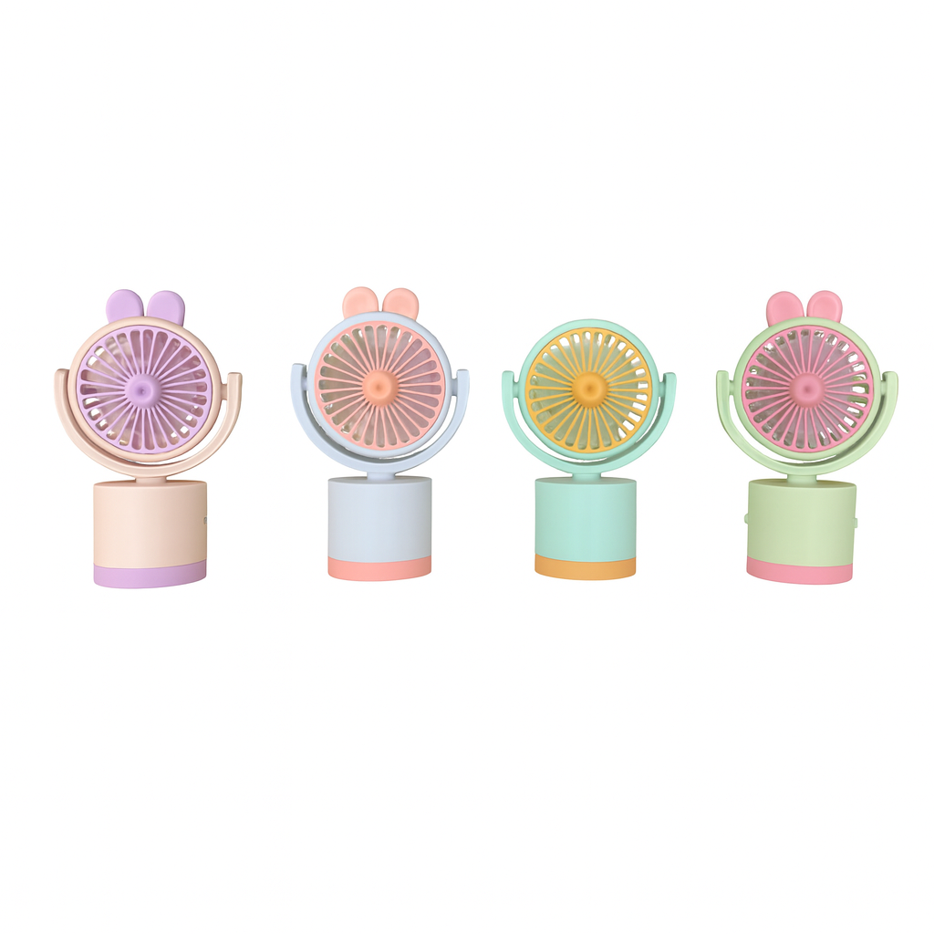 Ventilador Portátil USB Orejitas 4 Colores – Mini Silencioso