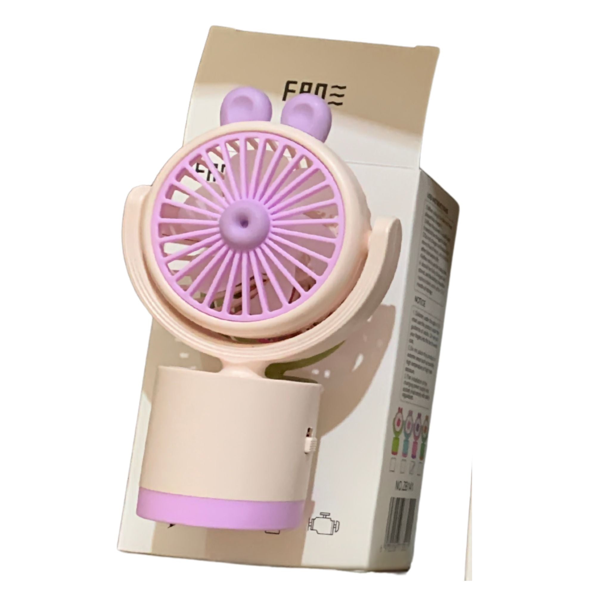 Ventilador Portátil USB Orejitas 4 Colores – Mini Silencioso