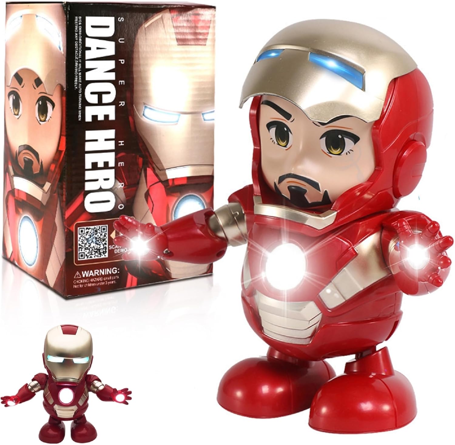 Juguete Robot de Baile Iron Man con Luces y Sonido