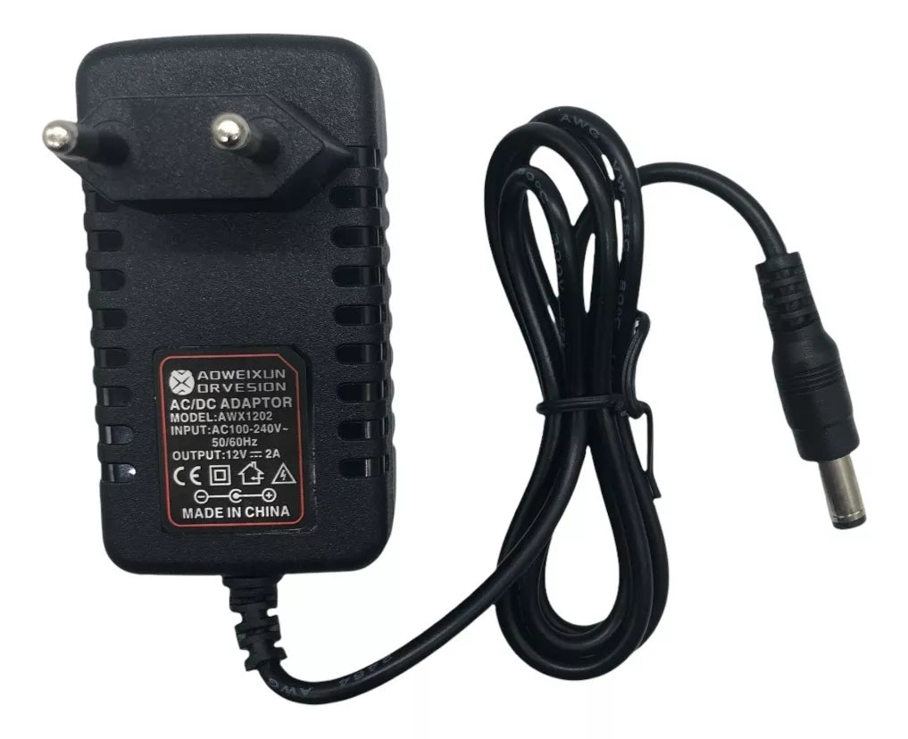 Fuente de poder Para Camaras de Seguridad 12V 2Amp 5.5x2.5mm - fuente poder
