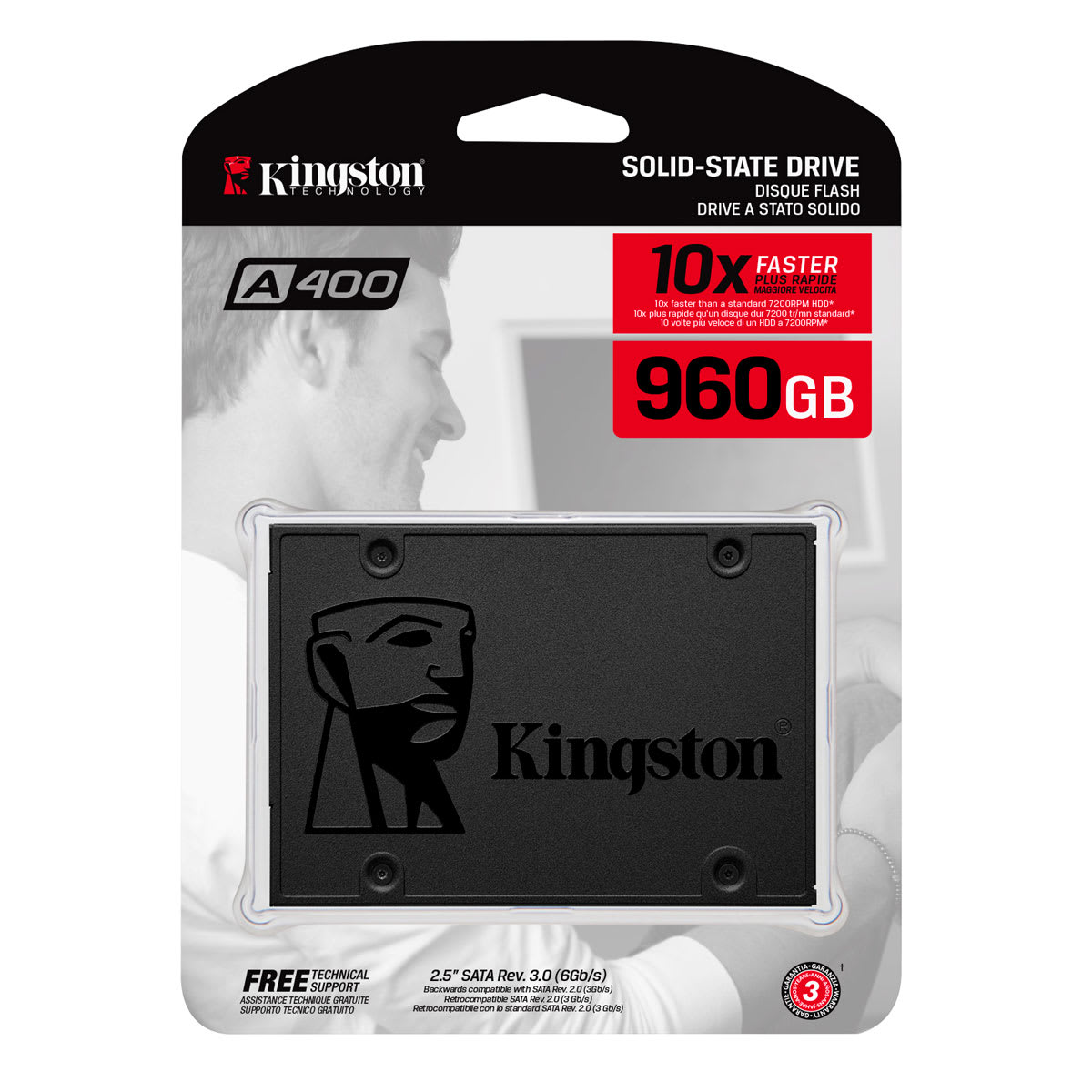 Disco Sólido Ssd 960gb Interno Kingston Sa400s37/960g - disco sólido