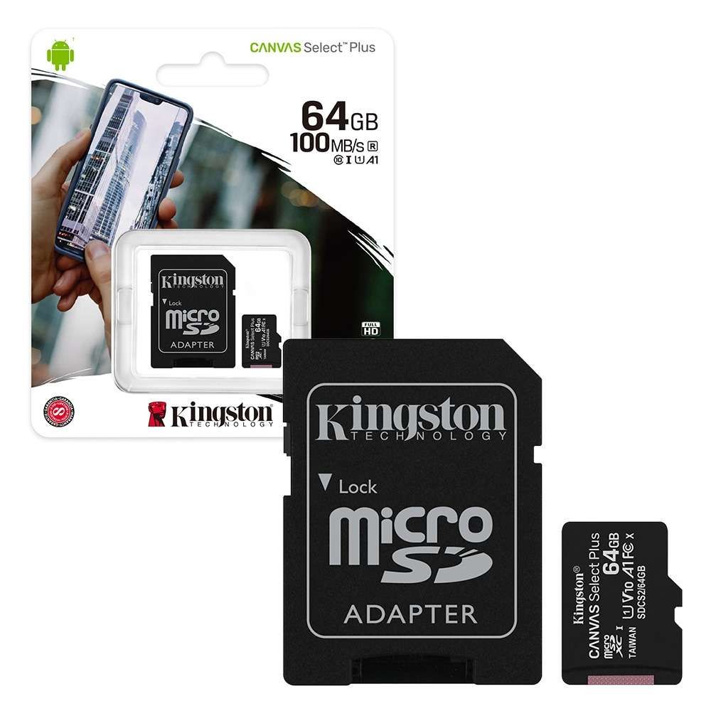 Imagen de Tarjeta De Memoria 64GB Kingston Sdcs2 Canvas Select  Dispositivos