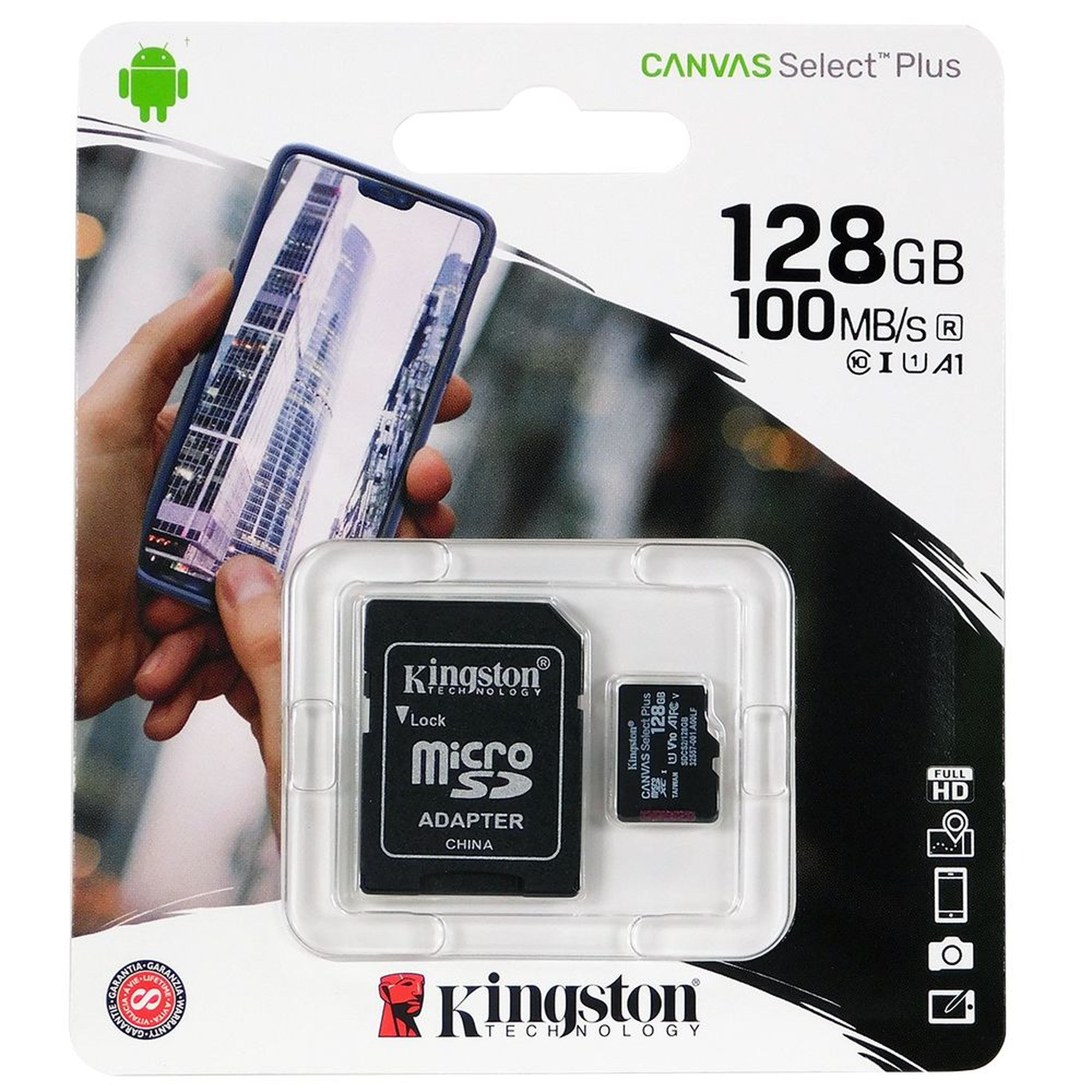 Memoria MicroSD 128GB Kingston Canvas Select Plus SDCS2SP
