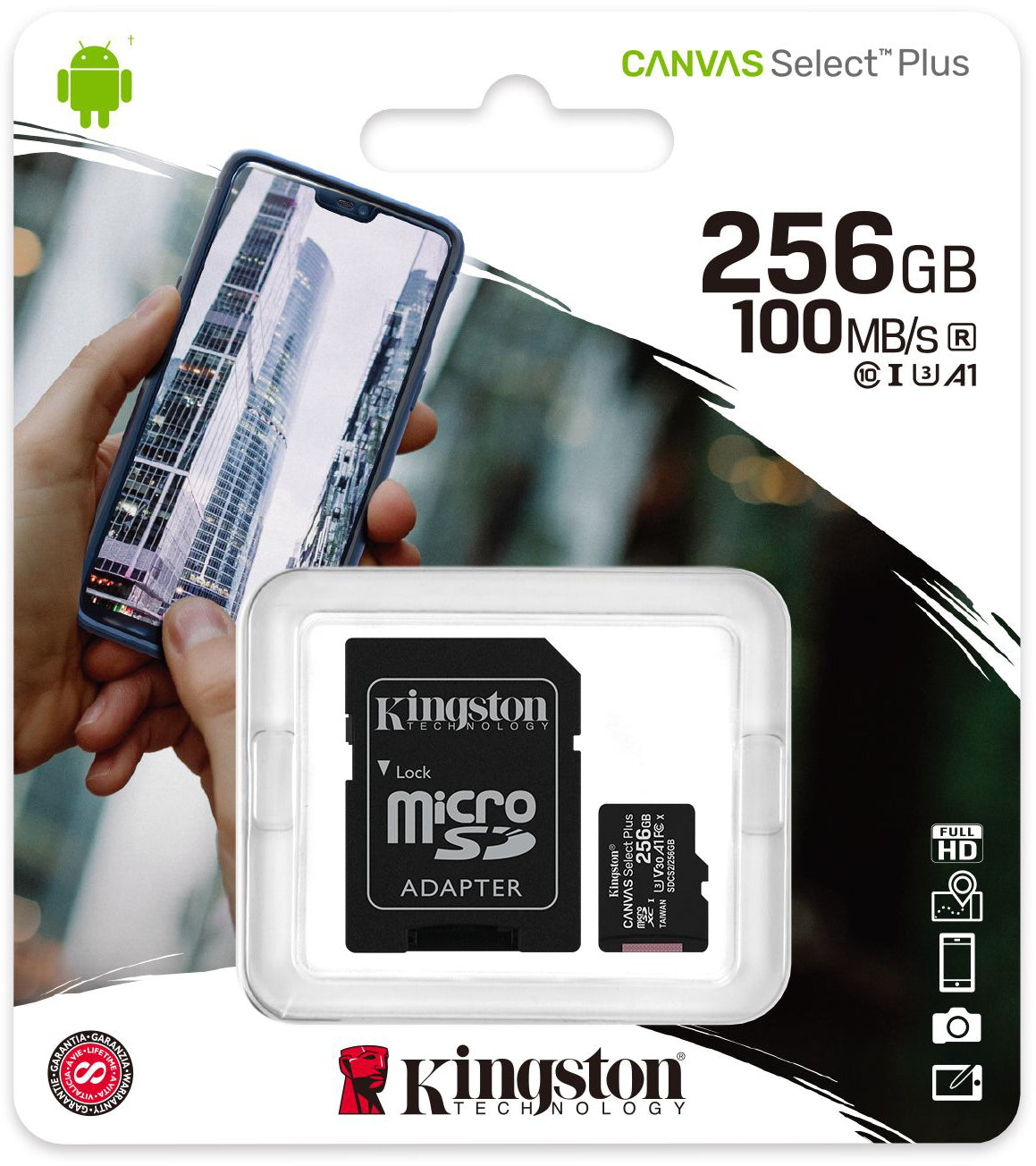 Imagen de Tarjeta De Memoria 256GB Kingston Canvas Select Dispositivos