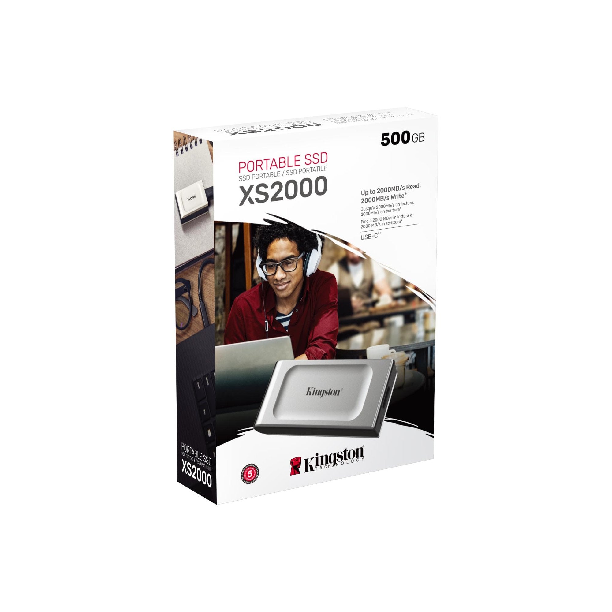 Disco Solido SSD Externo 500GB Portatil USB 3.0 XS2000 - kingston xs2000