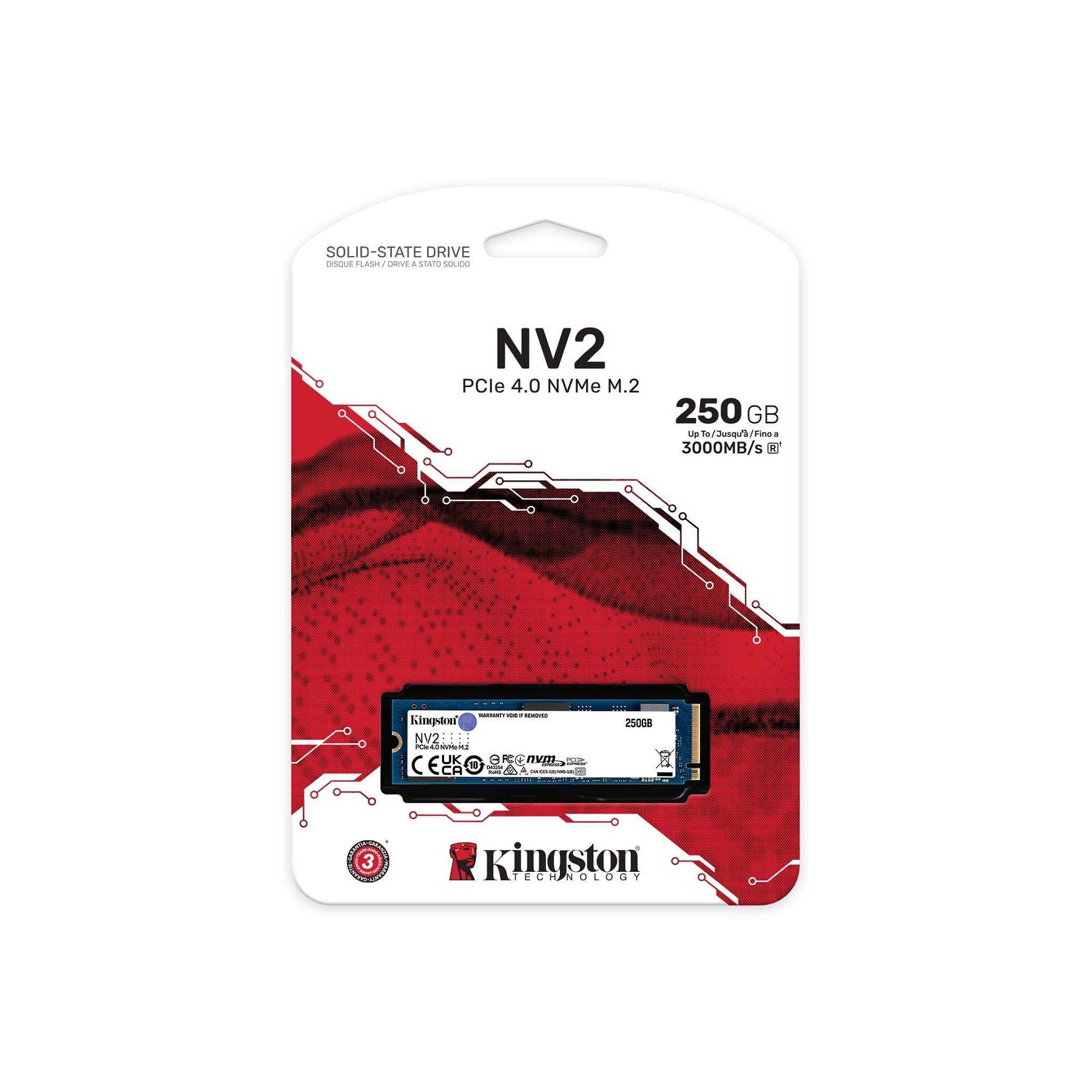 Disco Solido Ssd M.2 Nvme Kingston Nv2 250gb Pcie 4.0 - disco nvme