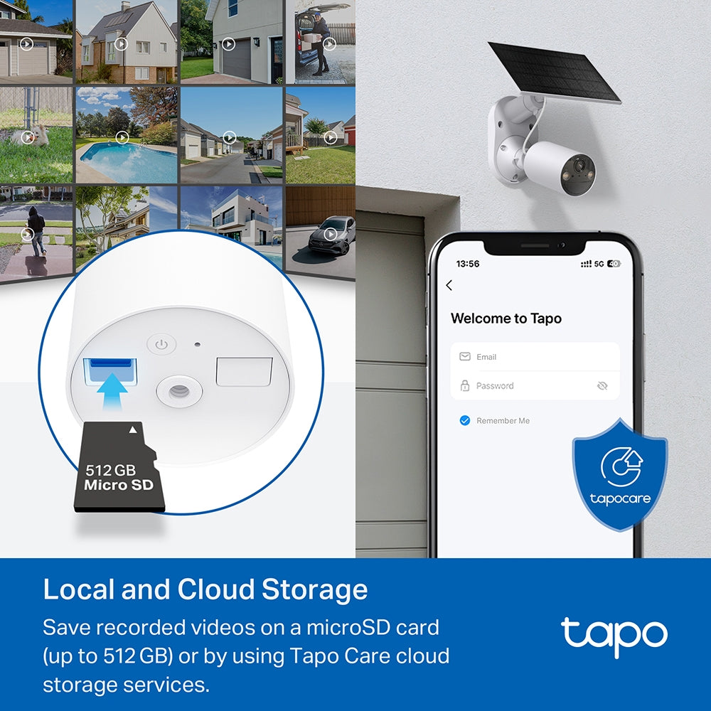Kit de Cámara de Seguridad Wi-Fi con Panel Solar Tapo C410 K - link tapo