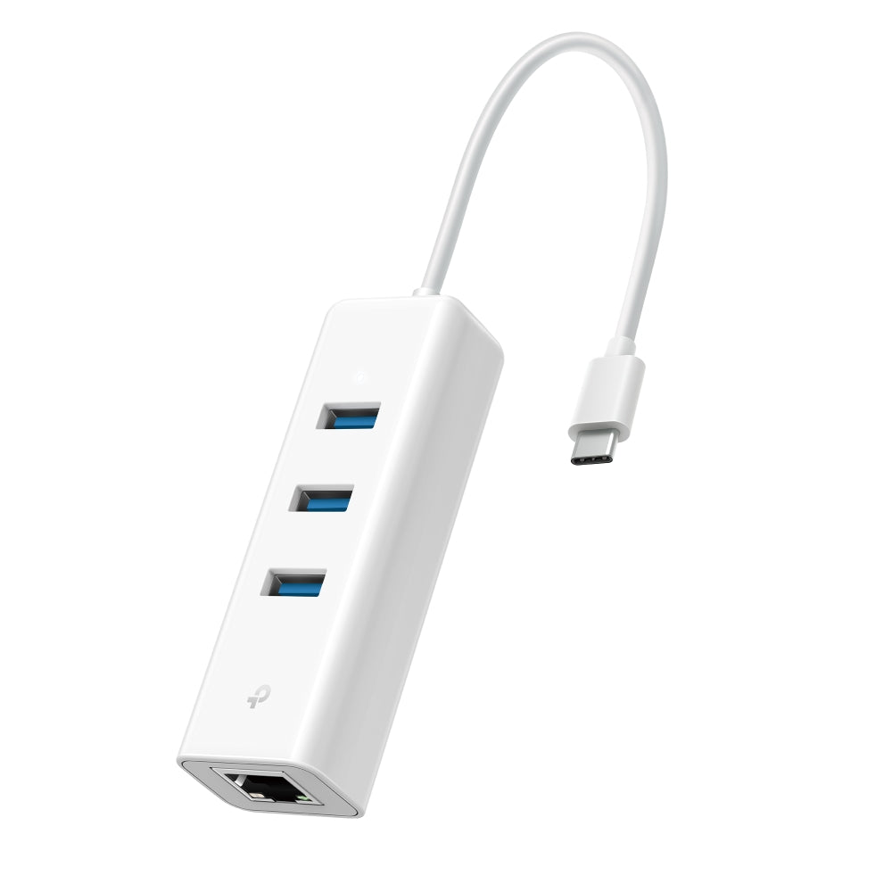 Imagen de Adaptador Hub USB tipo C 3 puertos USB y Puerto Lan Gigabit  Dispositivos