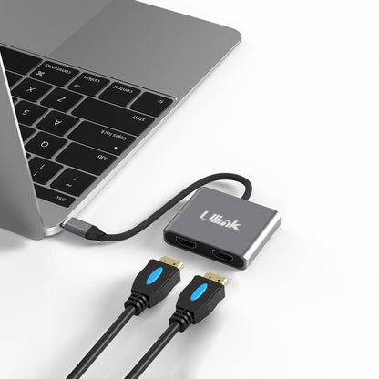 Adaptador USB C a 2 HDMI Material de Aluminio / Calidad - adaptador multipuerto
