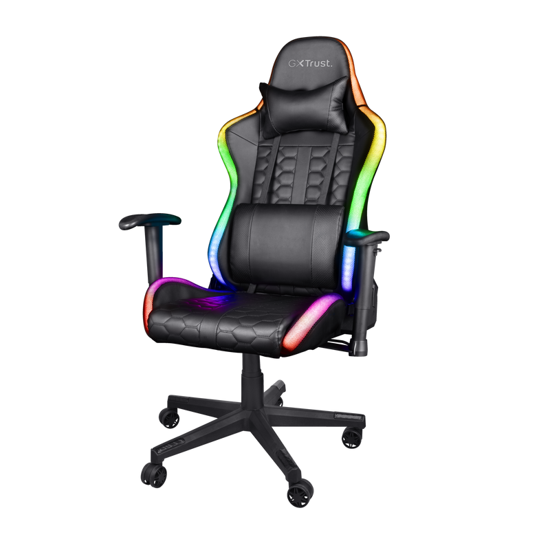 Silla Gamer Trust Rizza RGB LED GXT716 - silla juegos