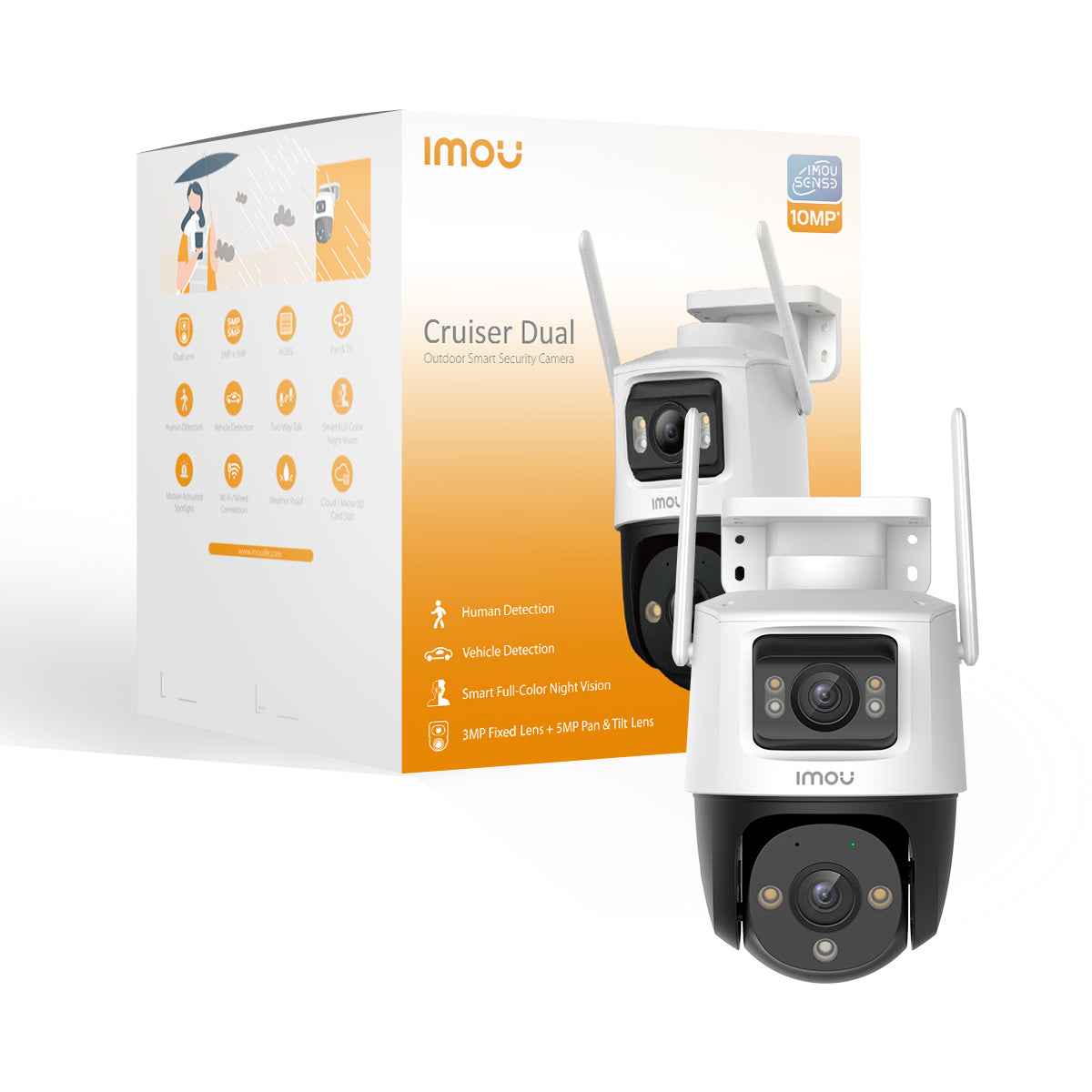 Cámara WiFi IMOU Cruiser Dual 10MP Full Color Exterior