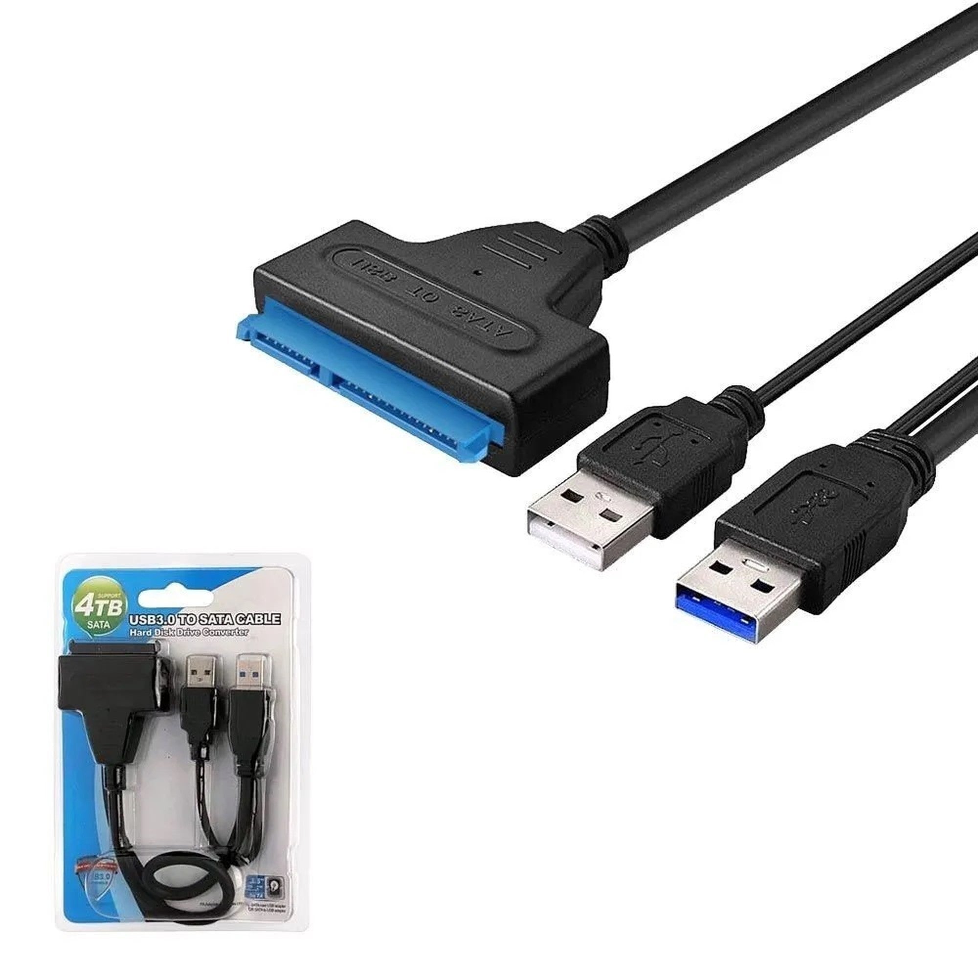 Adaptador Usb 3.0 A Sata Con Doble Usb + Puerto Dc + Caja - disco duro