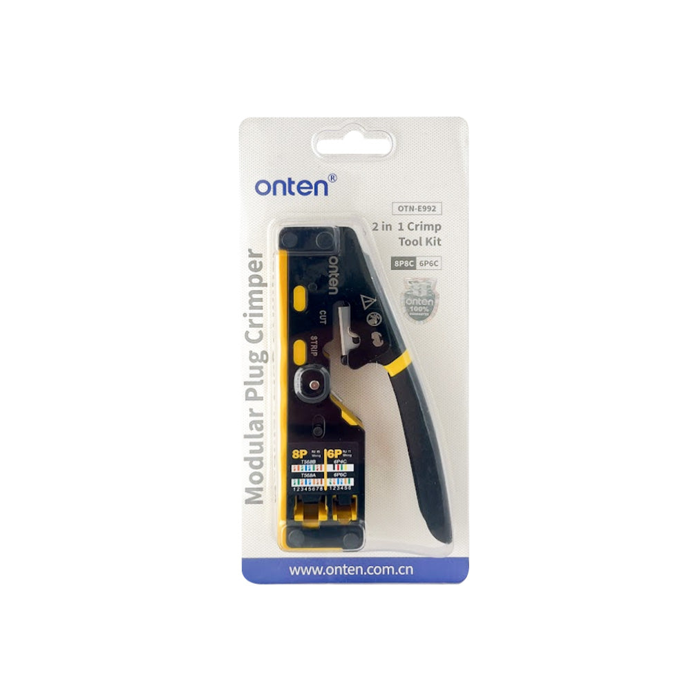 Crimpiadora RJ45 RJ11 OTN-E992 con cortador de cable