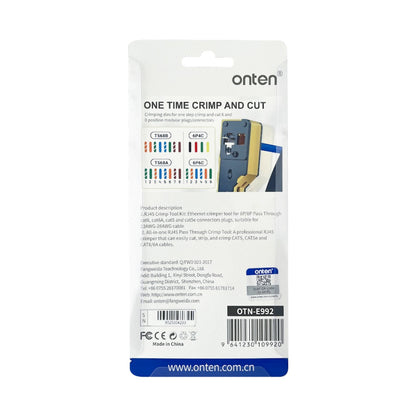 Crimpiadora RJ45 RJ11 OTN-E992 con cortador de cable
