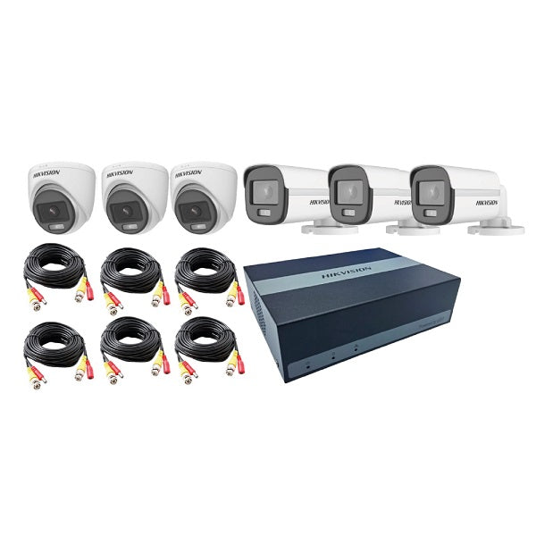 Kit Camaras de Seguridad Hikvision EDVR 8CH + 6 Camaras - video seguridad