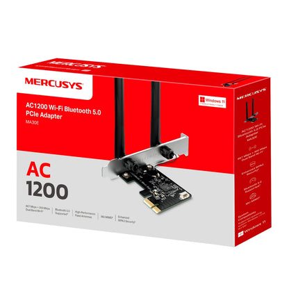 Adaptador PCIe Mercusys MA30E Wi-Fi dual banda y Bluetooth