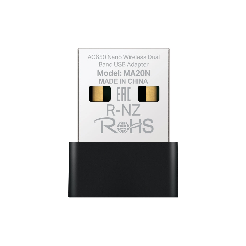 Imagen de Adaptador USB Wifi Nano Dual Band AC650 MA20N Dispositivos