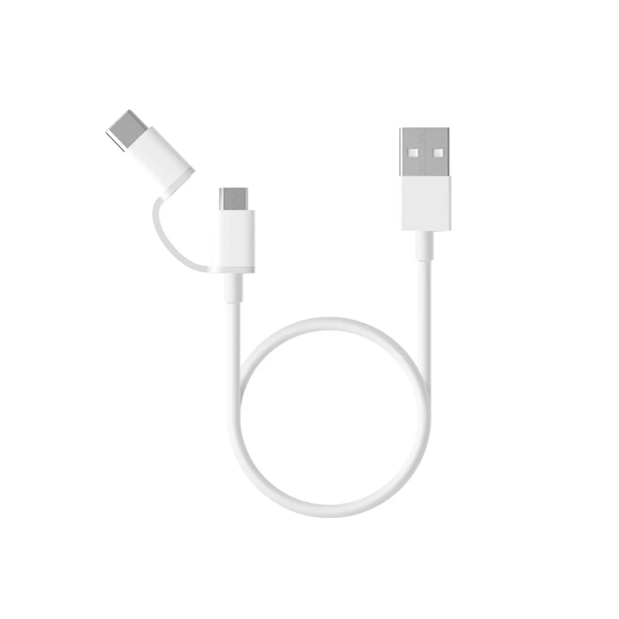 Cable USB Xiaomi Mi 2-en-1 USB a Micro USB y Tipo-C 1m