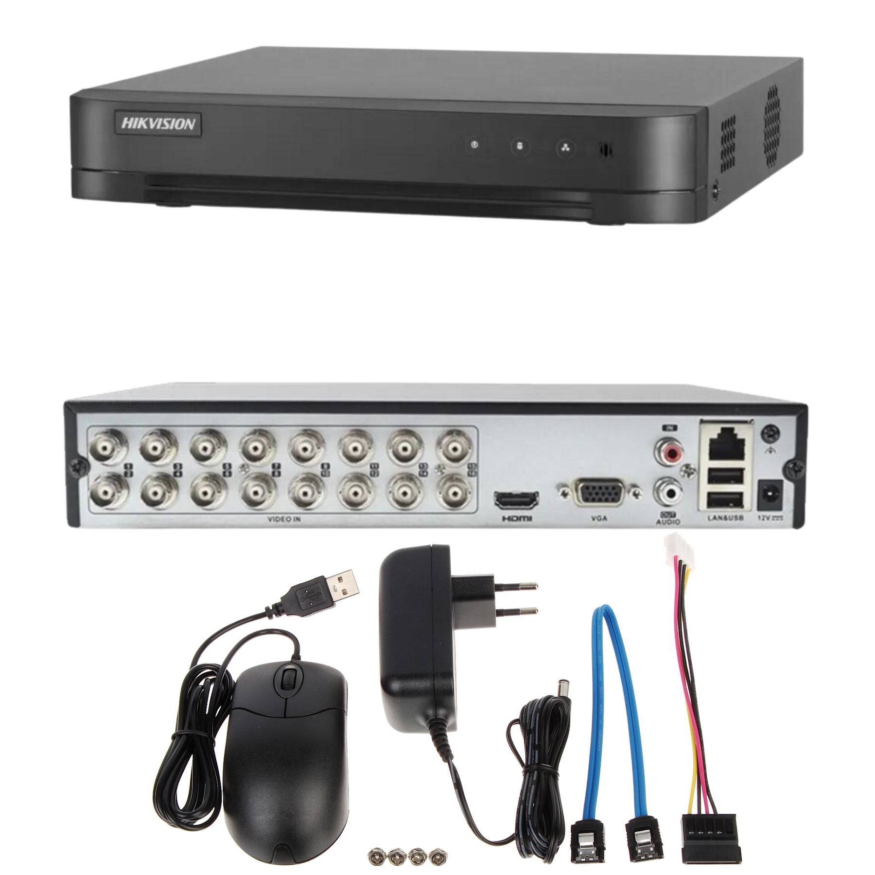 Dvr 16 Canales 2ip Turbo HD Hikvision 720p 1080p Soporta 1 D Usb - entrada video