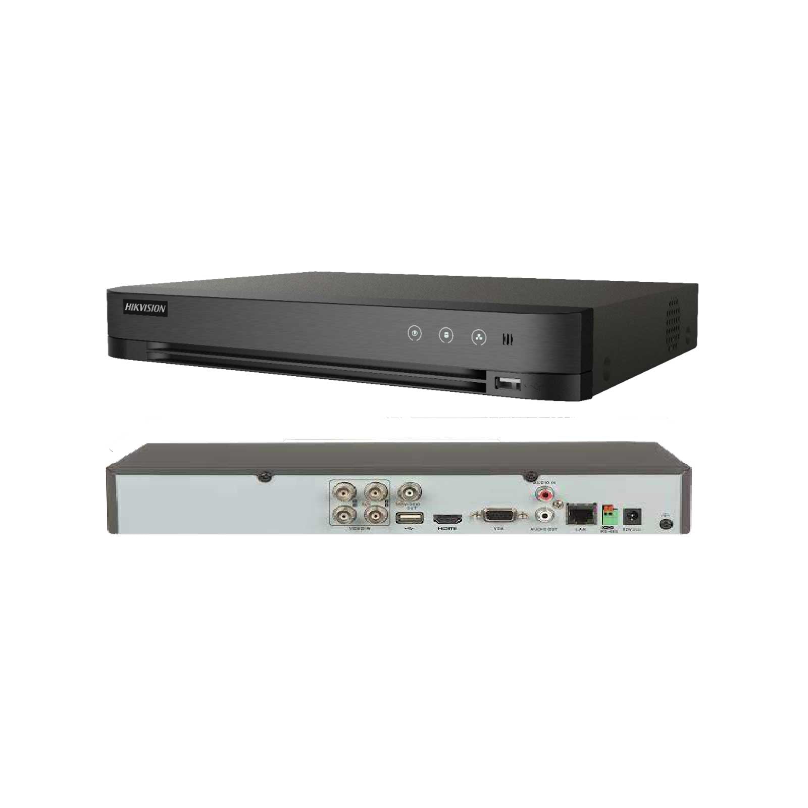 Dvr 4 Canales Hikvision 720p/1080p Sop. 1hdd H265 pro+ DS-72 - hikvision 7204hghi