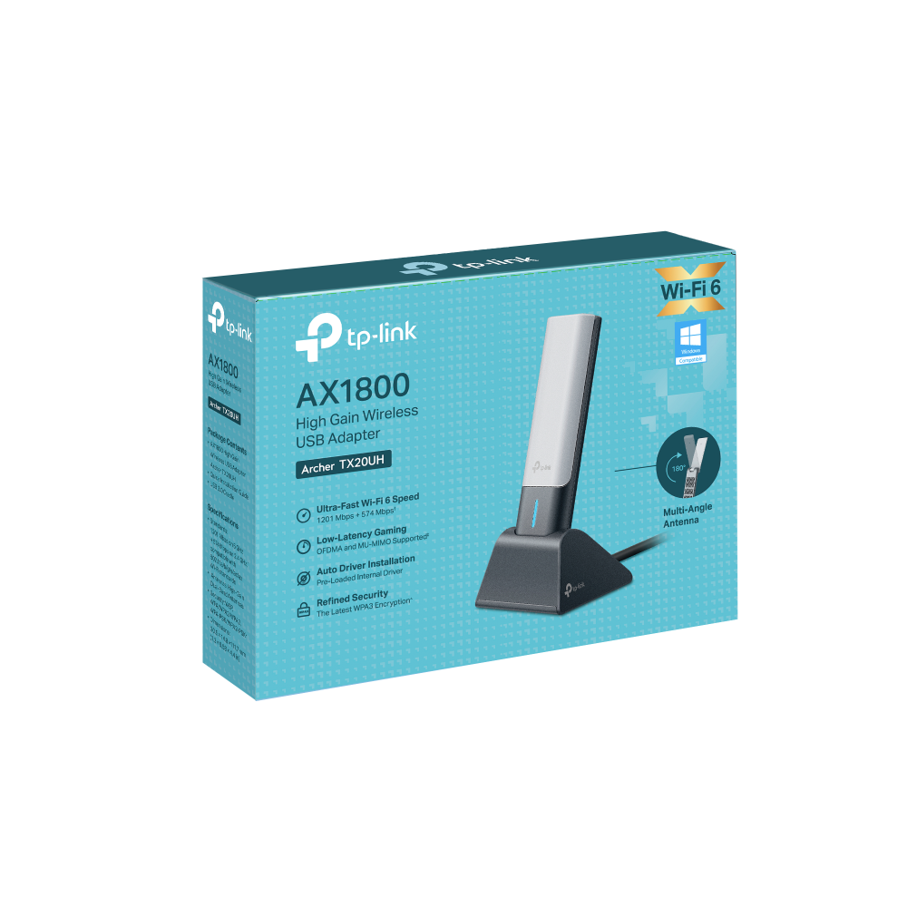 Adaptador USB Wifi 6 de Alta Ganancia AX1800 Archer TX20Uh