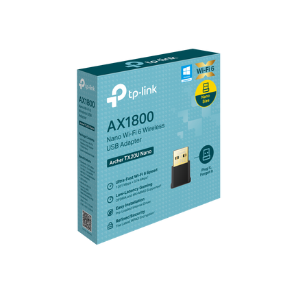 Adaptador USB Inalambrico Wifi 6 Nano Archer TX20U AX1800