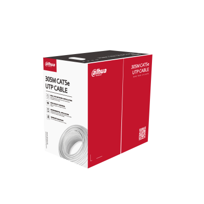 Cable de Red UTP Cat5E 305Mts 100% Cobre Dahua Blanco - pfm920i 5eun