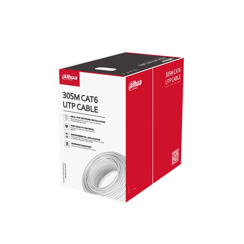 Cable de Red UTP Cat6 100% Cobre 305 Mts Dahua Blanco Unifil - modelo pfm920i