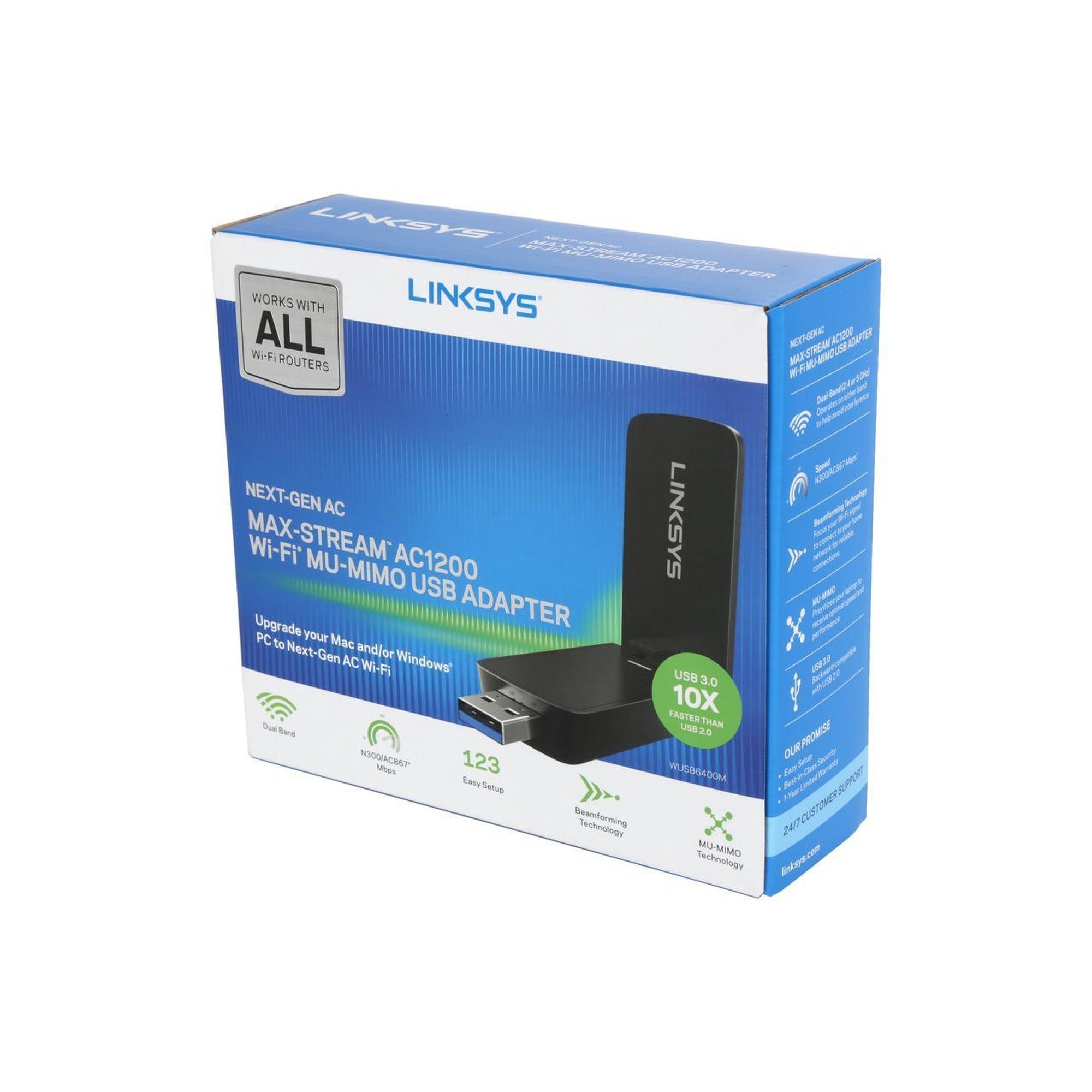 Adaptador USB 3.0 Wifi Linksys AC1200 WUSB6400M - adaptador actualiza