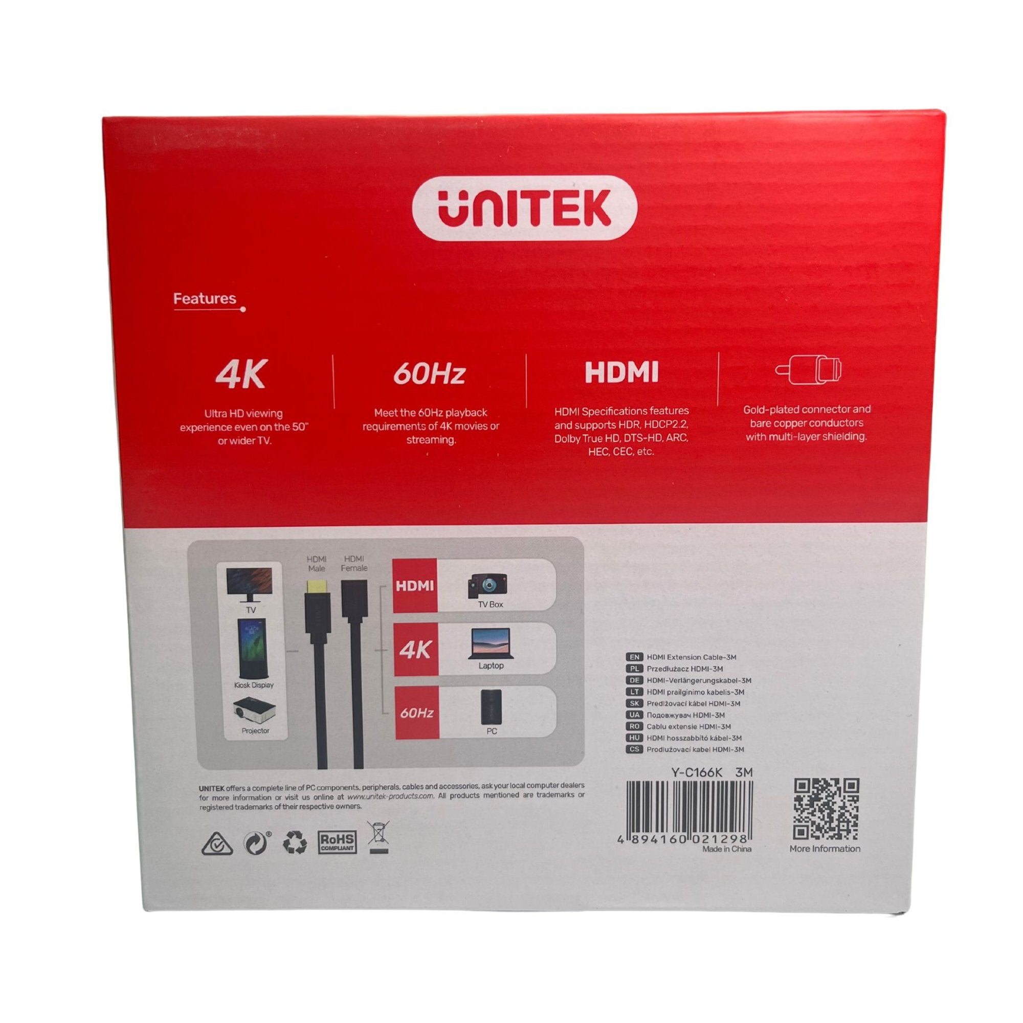 Cable Extensión Hdmi 3 Mts Macho-hembra V2.0 4k Alta Calidad - increíble producto
