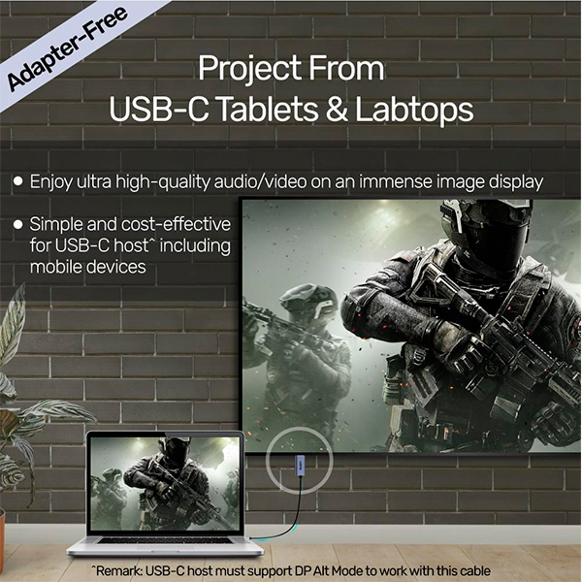 Cable Usb C A Display Port 4k 2m Premium - cable ayuda