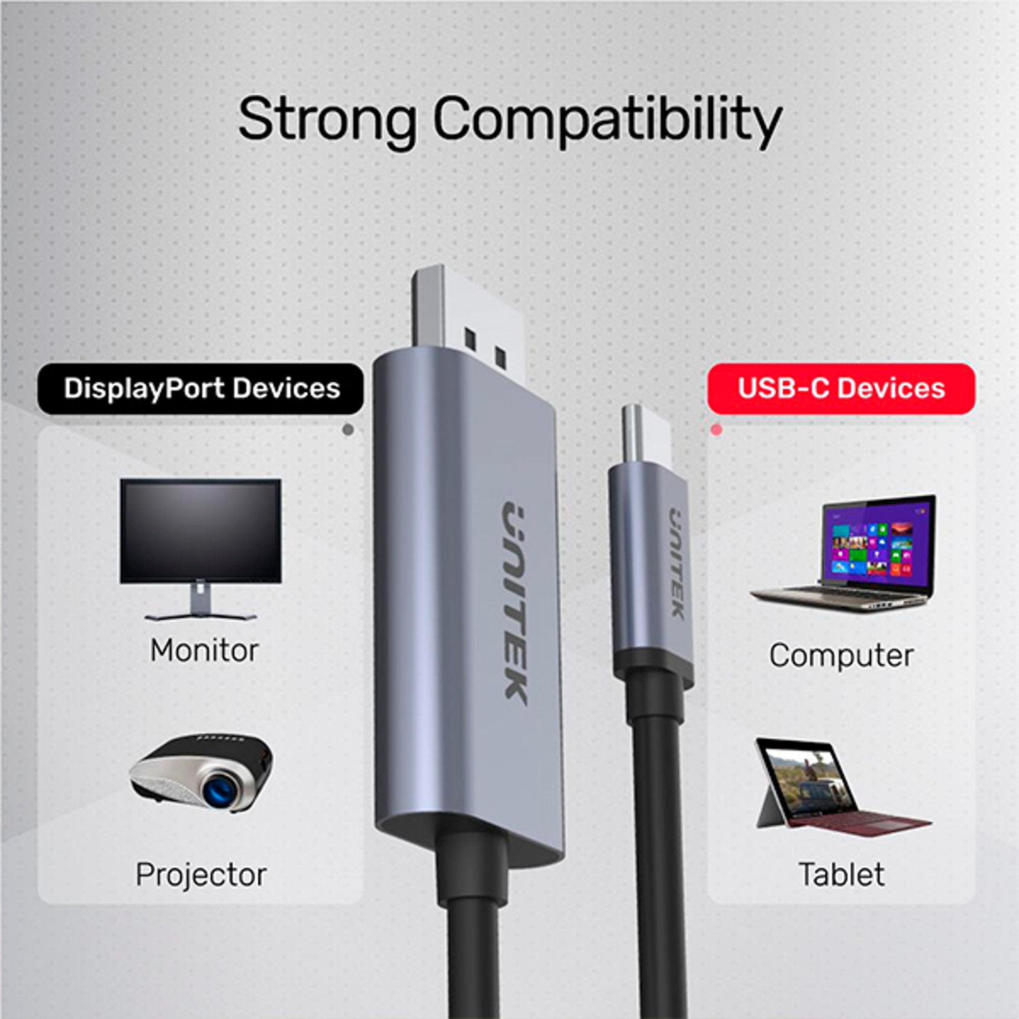 Cable Usb C A Display Port 4k 2m Premium - cable ayuda
