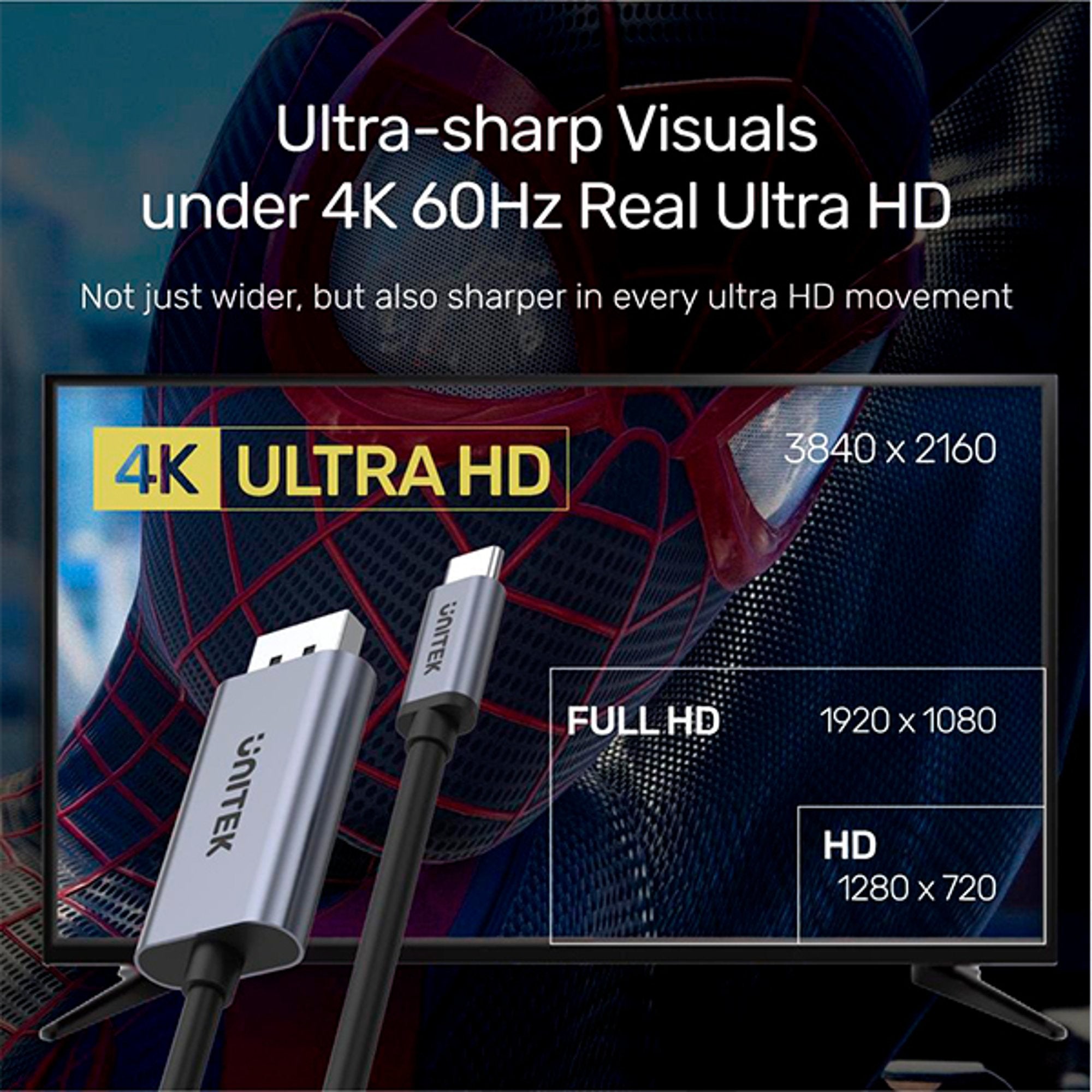 Cable Usb C A Display Port 4k 2m Premium - cable ayuda