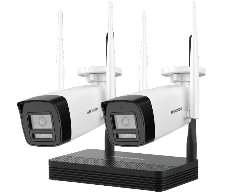 Kit Camaras de Seguridad IP Inalámbricas NVS 4CH + 2 Bullet - hikvision nks422w0h