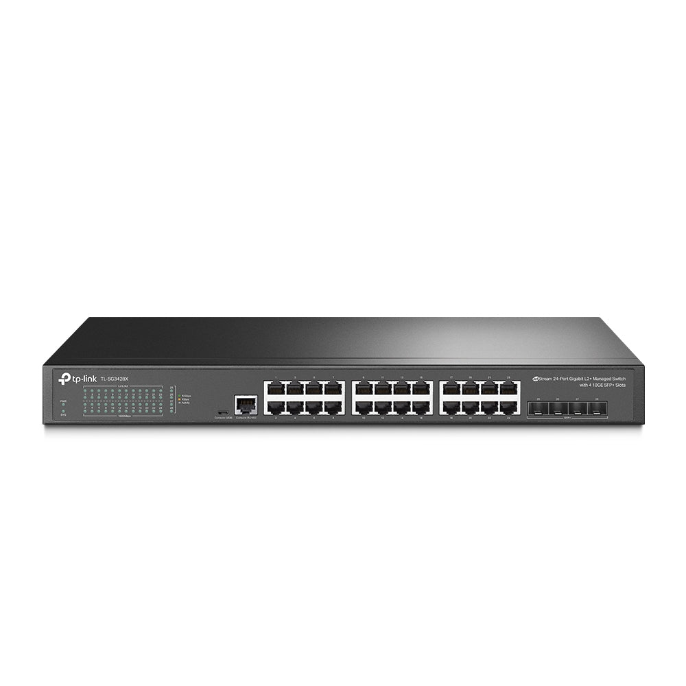 Switch Gestionable 24 Puertos Gigabit L2+ 4 SFP+ de 10GE TL- - enlace ascendente