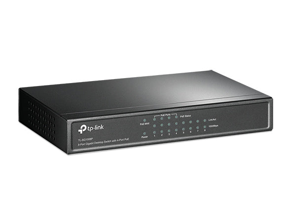 Switch Gigabit Tp-Link 8 Puertos con 4 Puertos Poe TL-SG1008 - conmutador cuenta