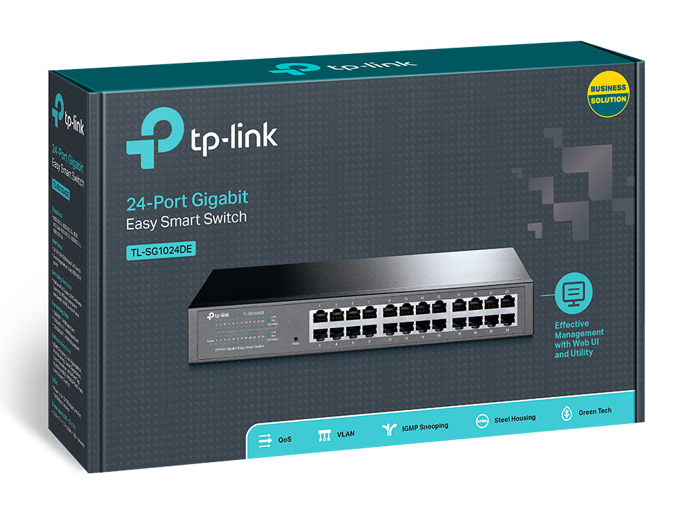 Switch 24 puertos Gigabit Easy Smart Rackeable y Escritorio