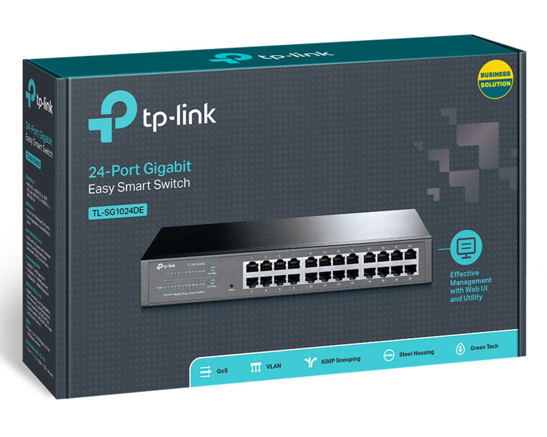 Switch 24 puertos Gigabit Easy Smart Rackeable y Escritorio - link sg1024de