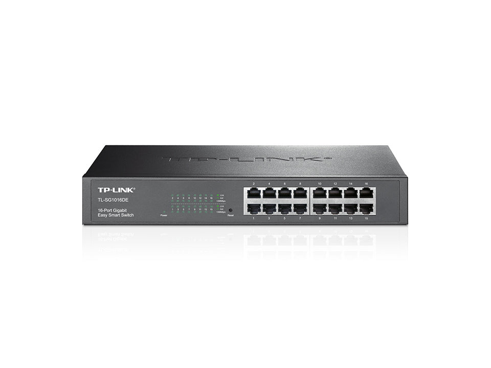 Switch 16 Puertos Gigabit Metal TL-SG1016DE Rackeable - cuenta puertos
