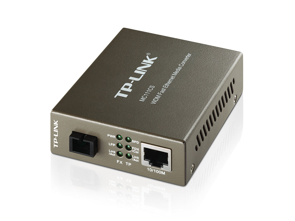 WDM Convertidor Rápido de Medios Fibra a Ethernet MC111CS - link mc111cs