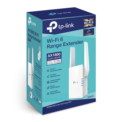 Repetidor Extensor de red WiFi 6 Mesh AX1800 RE605X Cable