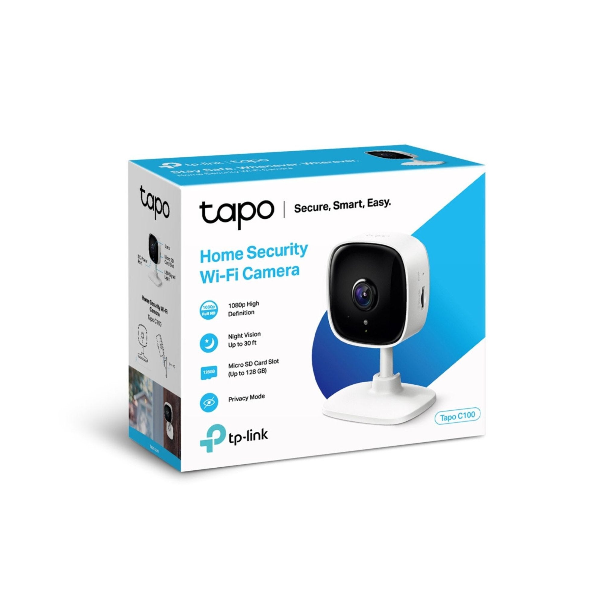 Camara de Seguridad Wifi Full HD 1080p Tapo C100 Tp-Link - video alta