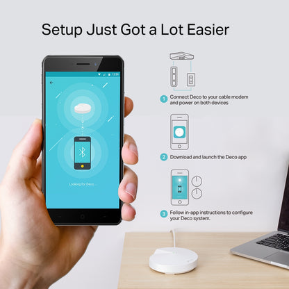 Sistema WiFi Mesh Inteligente Dual Band Deco M5 Pack 2 unid. - cobertura toda