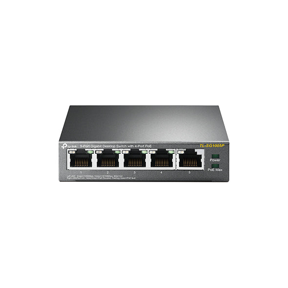 Switch 5 Puertos 4 PoE+ Gigabit  Tp-Link TL-SG1005P Cable - switch puertos