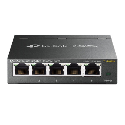 Switch 5 Puertos Gigabit TL-SG105S Metalico - cinco puertos