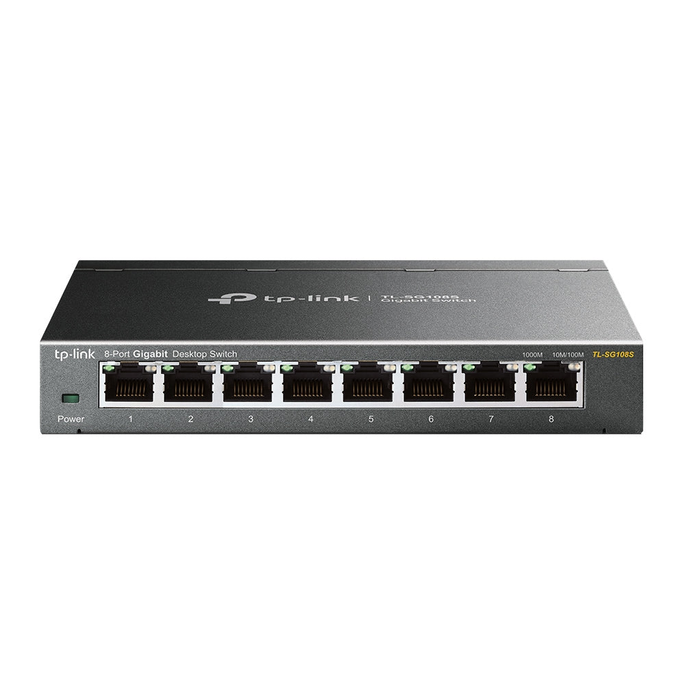 Switch 8 Puertos Gigabit 10/100/1000Mbps Metálico TL-SG108S - switch link